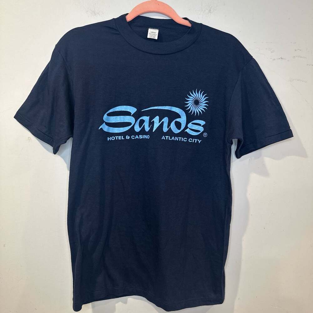 Vintage Sands Hotel & Casino Atlantic City Graphic T-Shirt Size Large